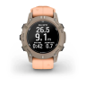 Смарт-часы GARMIN DESCENT G2 цвета палома с ремешком цвета розовая ракушка 010-02986-01